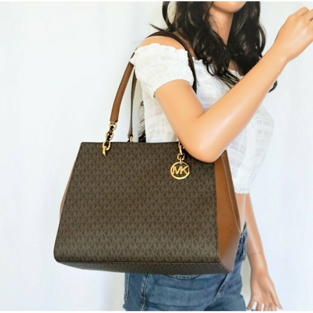 Michael Kors brown leather tote purse handbag New - Picture 4 of 6